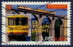 France 2000 - YT 3338 - cachet vague - le train jaune de Cerdagne