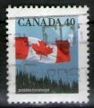 **  CANADA    40 c  1990  YT-1168  " Drapeau Canadien "  (o)  **