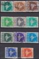 INDE petit lot de 14 timbres de 1957/8 oblitrs ( 2ct le timbre!)