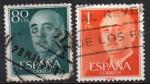 ESPAGNE N 863 et 864 o Y&T 1955-1958 Gnral Francisco Franco