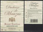Lot 2 Etiquettes Grand Vin de Bordeaux 2002 Duchesse de Mauzac Saint milion