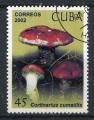Timbre de CUBA 2002  Obl  N 4???   Y&T  Champignon