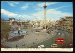 CPM  Royaume Uni  LONDRES Trafalgar Square et Colonne Nelson voitures cars