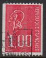1895 - Marianne de Bquet - 1,00f rouge pour roulette - oblitr - anne 1976