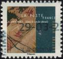 France 2021 Kandinsky oeuvre Dans le cercle cinquime timbre volet droit SU