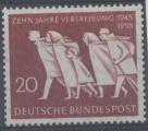 Allemagne fdrale : n 91 x neuf avec trace de charnire anne 1955