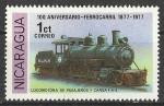 Nicaragua 1977; Y&T n 1098 **; 1c, centenaire des chemins de fer, loco vapeur