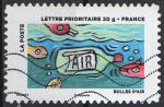 France 2013; Y&T n aa890; lettre prioritaire 20g, fte de l'air, bulles d'air