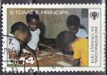 Saint THOMAS et PRINCE N 544 de 1979 avec oblitration postale