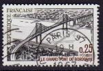 FR34 - Yvert n 1524 - 1967 - Le grand pont de Bordeaux ou "Pont d'Aquitaine"