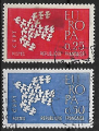 France 1961 oblitr YT paire europa 1309 1310