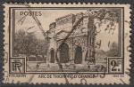 Timbre oblitr n 389(Yvert) France 1938 - Arc de Triomphe d'Orange