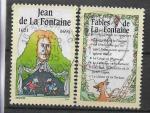 1995 FRANCE  oblitr, cachet rond, La Fontaine, vignettes srie 2958-63