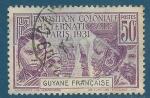 Guyane N134 Exposition coloniale internationale de Paris 1931 oblitr