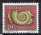 Suisse 1958; Y&T n 608; 20c + 10 fossile, Pro Patria