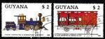Guyana 1989 YT 2069-2073 ? Obl Locomotive et voiture voyageur anciennes
