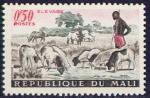 Timbre neuf ** n 16(Yvert) Mali 1961 - Elevage de moutons