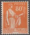 1937-39 366 Neuf ** 80c orange Type Paix