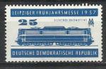 RDA 1957; Y&T n 285 *; 25p foire de Leipzig, train locomotive lectrique