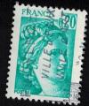 France 1978 Oblitr Used Sabine 0,20 meraude Y&T 1967 SU