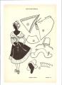 2 planches 1954 : Bourgogne , ralisation costume folklore pour fte cole