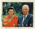 Norvge 1997. ~ YT 1202 - 60 ans du couple royal