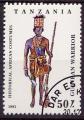 Timbre oblitr n 1451(Yvert) Tanzanie 1993 - Costume Africain guerrier