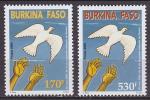 Srie de 2 TP neufs ** n 1300/1301(Yvert) Burkina Faso 2004 - Journe du Pardon