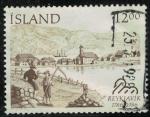 Islande 1986 Oblitr Used Illustration Vue de la Baie Reykjavk SU