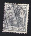 Allemagne Oblitration ronde Used Stamp 2 Deutsches Reich gris