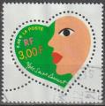 2000 3296 oblitr ROND Coeur Saint-Valentin