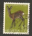 Switzerland - Scott B370   deer / cerf