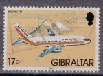 EUGB - Gibraltar - 1982 - Yvert n 447** - Boeing 737