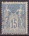 Timbre oblitr n 90(Yvert) France 1877 - Sage (Type II)