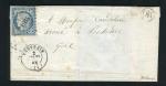 Belle lettre de Mauvezin pour Lectoure ( Gers 1852 ) avec un n° 4 