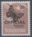 Tanzanie : Service n 19 x neuf avec trace de charnire anne 1973