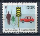 Timbre  ALLEMAGNE RDA  1969   Obl   N 1140  Y&T  Scurit routire