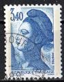 France Gandon 1986; Y&T n 2425; 3,40F, bleu, Libert