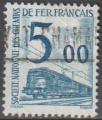 1960 CP 45 oblitr Petits Colis SNCF 5F bleu cote 2