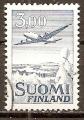 finlande - poste aerienne n 9a  obliter - 1963