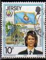 Jersey 1985 -Anne intern. de la jeunesse, brigade fmine, obl- YT 344/SG 360 