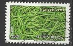 France 2012; Y&T n aa742; lettre verte 20g, carnet lgumes, haricots verts
