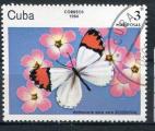 Timbre de CUBA 1984  Obl  N 2517  Y&T  Papillon 