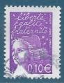 N3446 Marianne de Luquet RF 0,10 violet-rouge oblitr