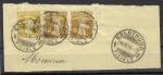 Suisse - 1909- YT   n 128 oblitr,  sur fragment