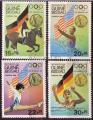 Guinée Bissau 1984 - J.O. Los Angelès, 4 timbres, série incomplète °