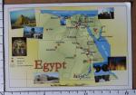 CP Egypte - multivues et carte (timbr)