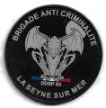 Ecusson POLICE NATIONALE B.A.C LA SEYNE SUR MER 83