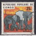 CONGO - 1976 - Elphants  - Yvert 421 Oblitr