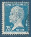 N177 Pasteur 75c bleu oblitr